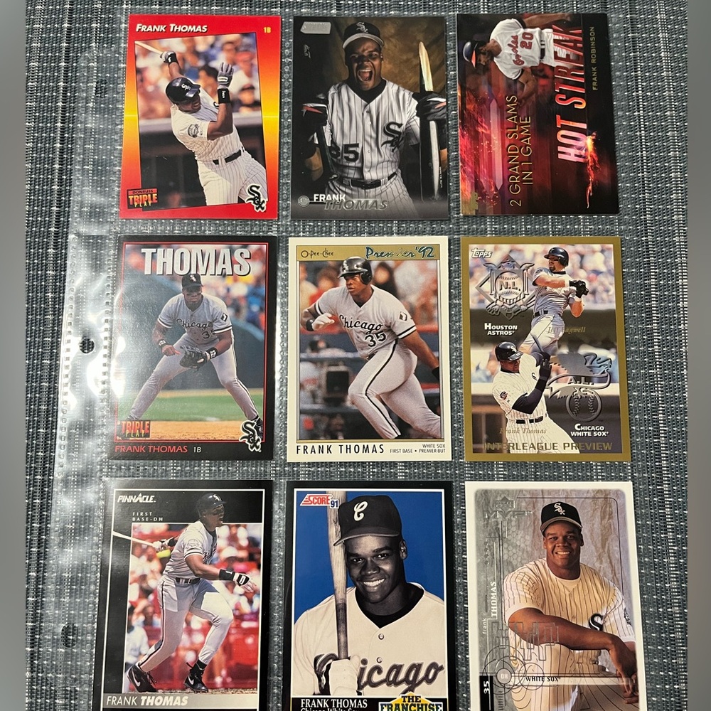 ⚾️ Frank Thomas MLB Baseball Trading Cards, Lot of 9, Lot 2